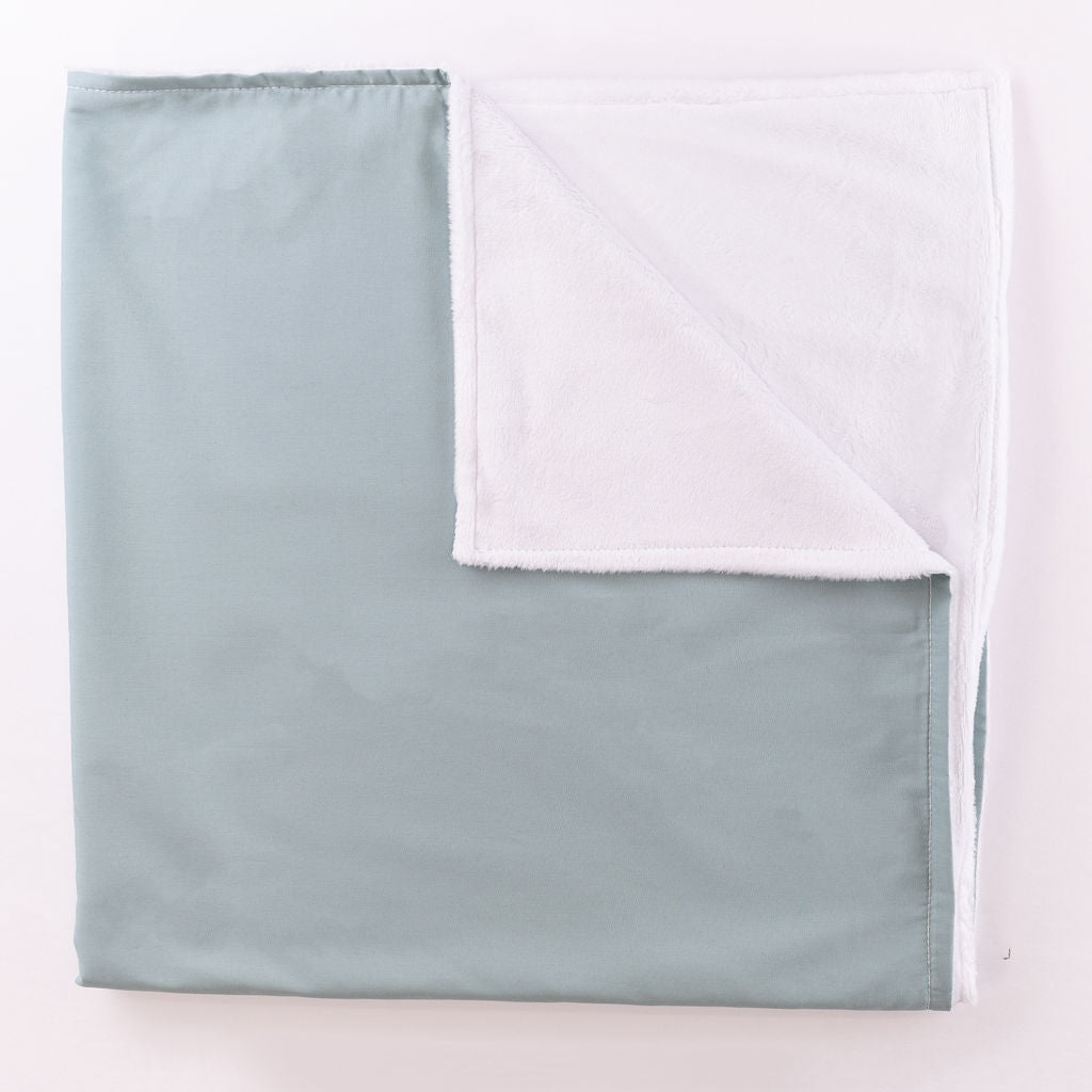 By the Sea - Baby Blanket - Foggy Blue - Solids - Olli+Lime